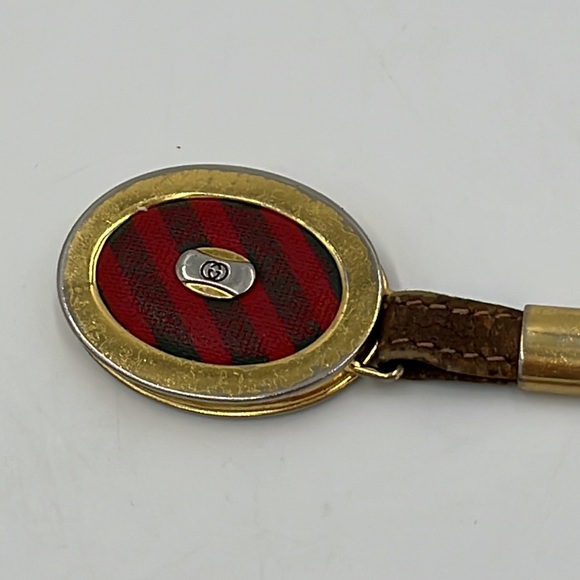 Authentic OLD GUCCI Interlocking G Tag Plate Key Ring Charm - Picture 14 of 15